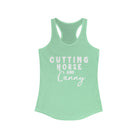 Cutting Horse & Canny Racerback Tank Horse Riding Discipline Tee Printify XS Solid Mint 