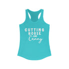 Cutting Horse & Canny Racerback Tank Horse Riding Discipline Tee Printify XS Solid Tahiti Blue 