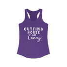 Cutting Horse & Canny Racerback Tank Horse Riding Discipline Tee Printify XS Solid Purple Rush 