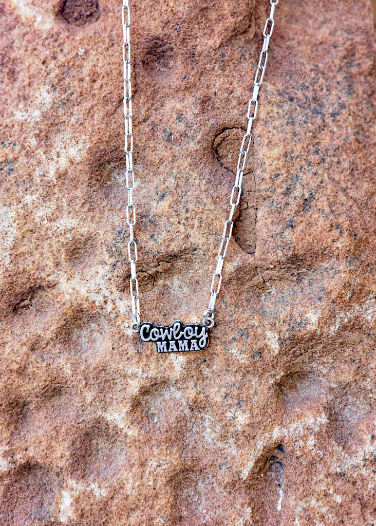 Western Cowboy Mama Necklace Necklace Blue Tortoise