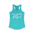Palomino & Perfect Racerback Tank Horse Color Shirts Printify XS Solid Tahiti Blue 