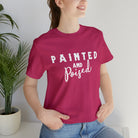 Painted & Poised Short Sleeve Tee Horse Color Shirt Printify Berry XS 