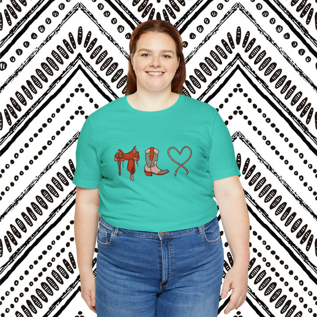 Western Love Short Sleeve Tee Plus Size