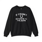 If Cranky, Return Me To The Barn Fleece Pullover Sweatshirt The Cinchy Cowgirl - Print S Black