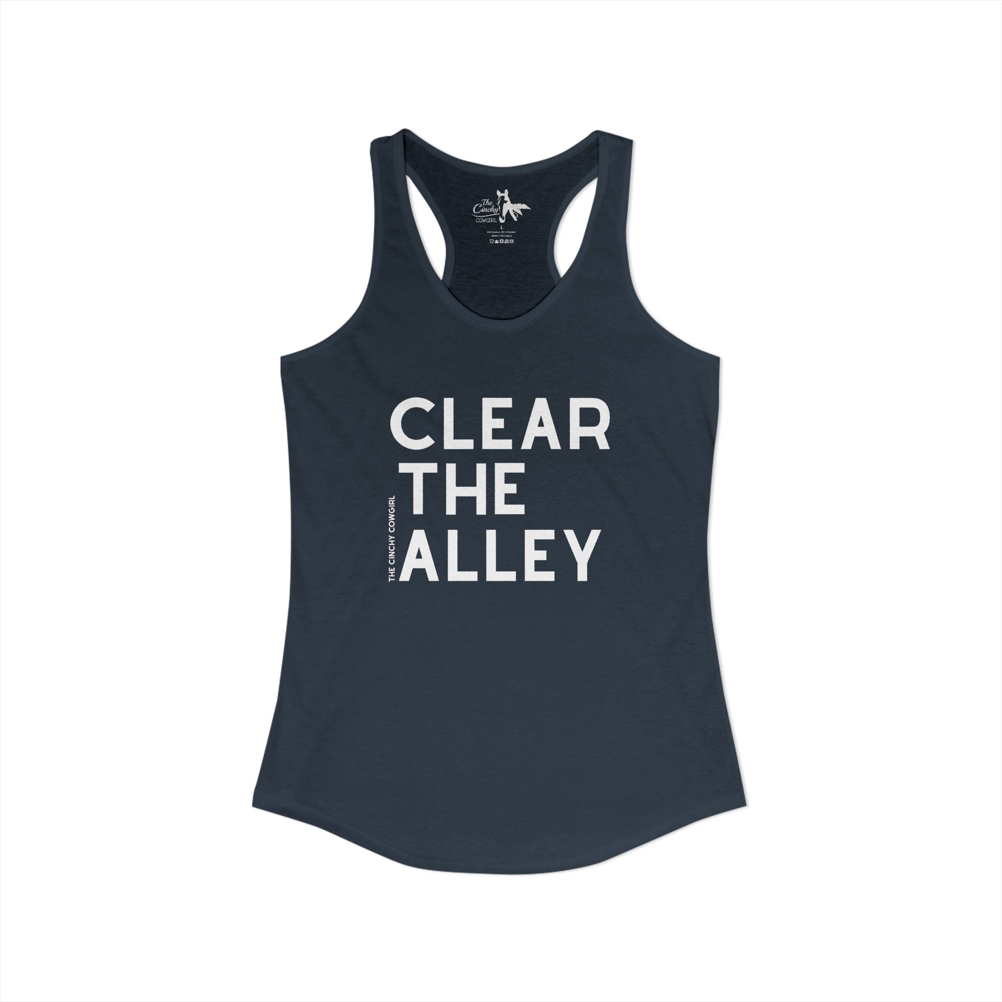 Clear The Alley Tank Top Tank Top The Cinchy Cowgirl - Print XS Solid Indigo