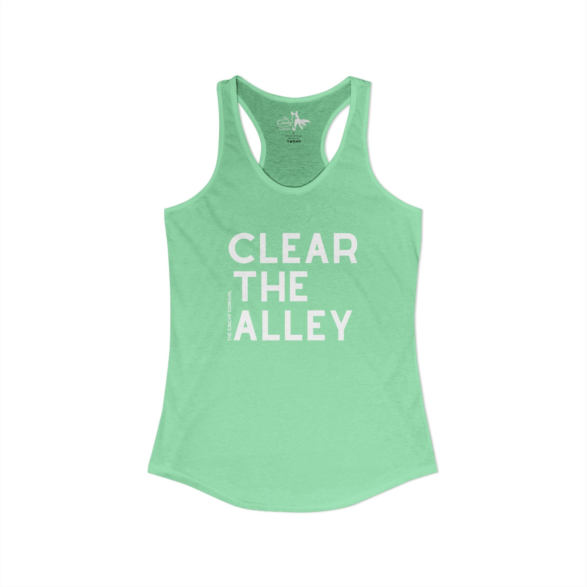 Clear The Alley Tank Top Tank Top The Cinchy Cowgirl - Print XS Solid Mint