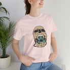 Squash Blossom Skull Short Sleeve Tee tcc graphic tee Printify Soft Pink XS 