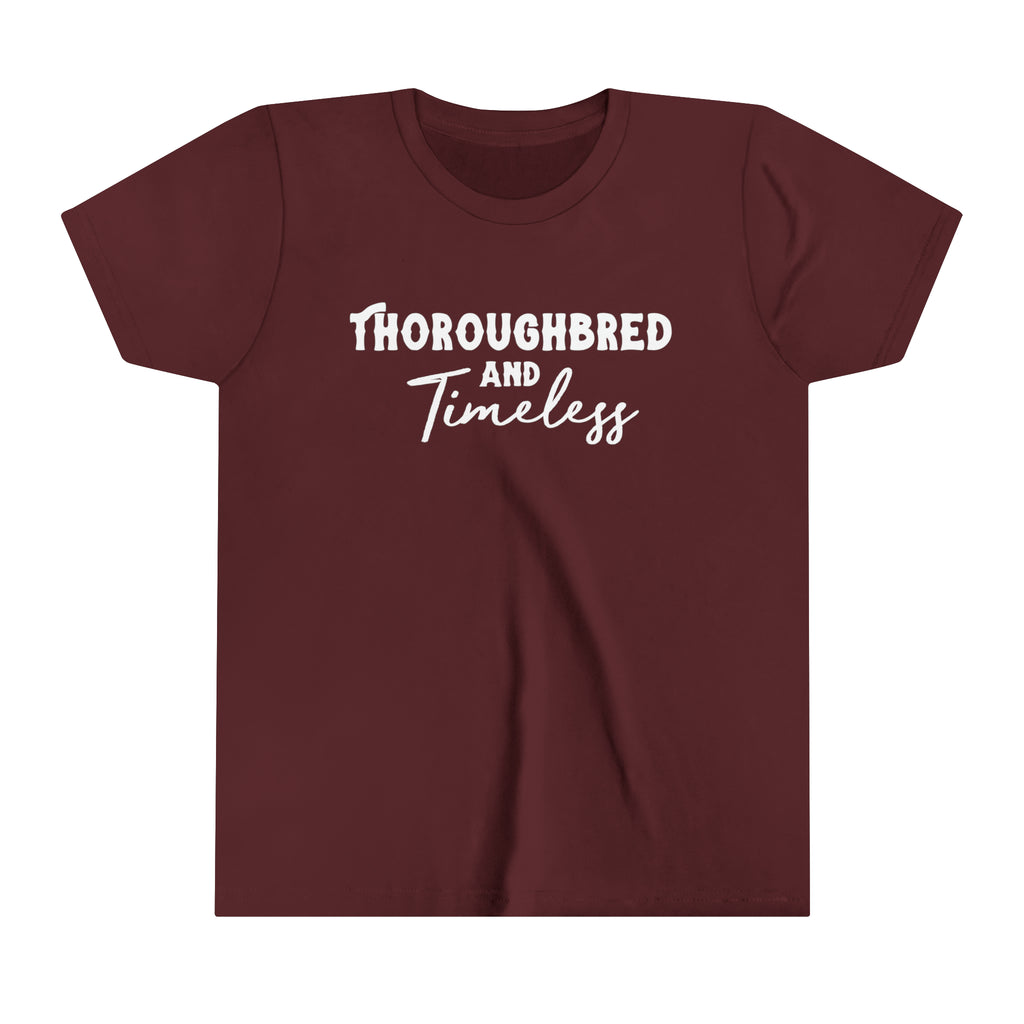 Thoroughbred & Timeless Youth Tee Maroon