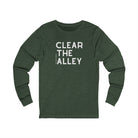 Clear The Alley Long Sleeve Tee Long Sleeve Graphic Tee The Cinchy Cowgirl - Print S Heather Forest