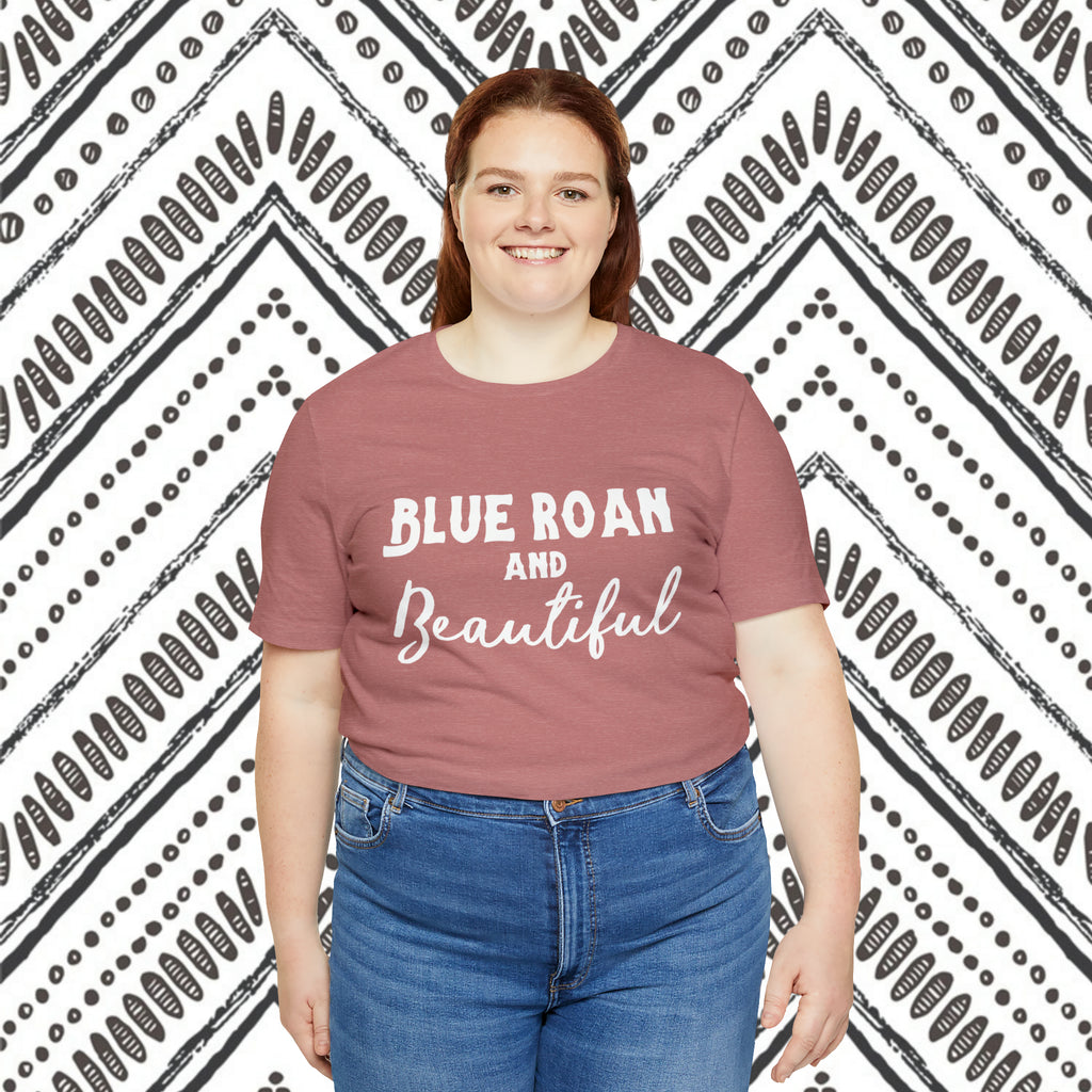 Blue Roan & Beautiful Short Sleeve Tee Horse Color Shirt Printify   