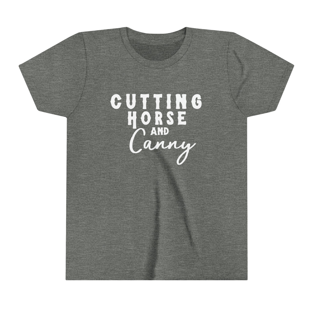 Cutting Horse & Canny Youth Tee Grey