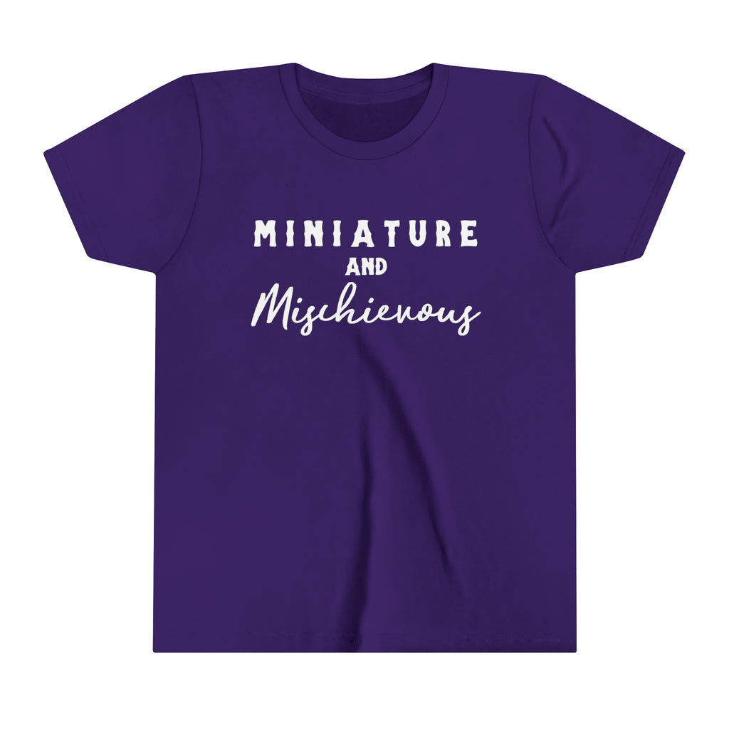 Miniature & Mischievous Youth Tee Purple
