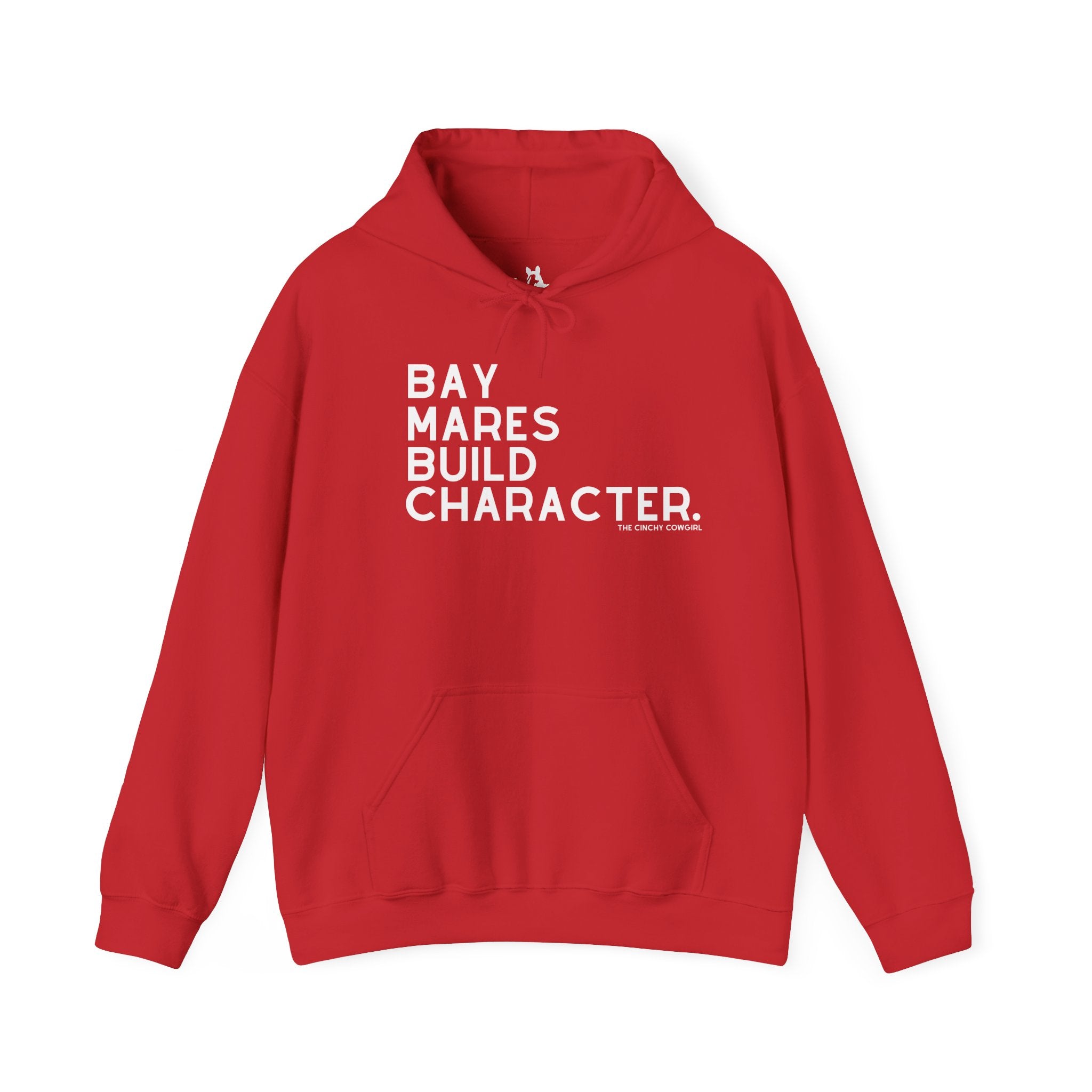 Bay Mares Build Character Hoodie Hoodie The Cinchy Cowgirl - Print Red S