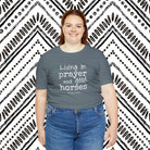 Living on Prayer & Horses Short Sleeve Tee tcc graphic tee Printify   