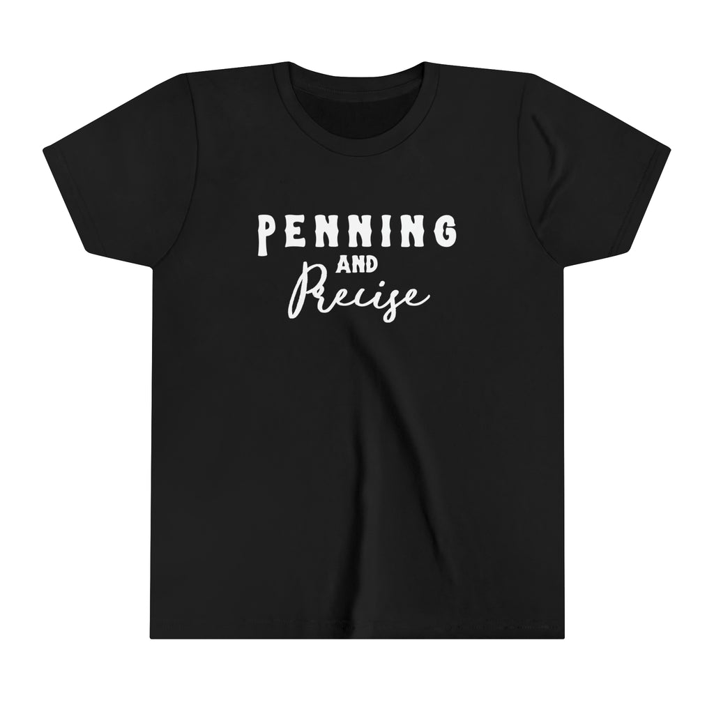 Penning & Precise Youth tee Black
