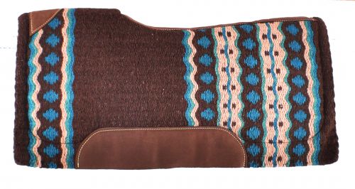 Brown & Turquoise Memory Felt Saddle Pad western saddle pad Shiloh   