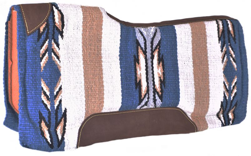 OUT OF STOCK Teal, Beige, & Brown Memory Felt Saddle Pad western saddle pad Shiloh   
