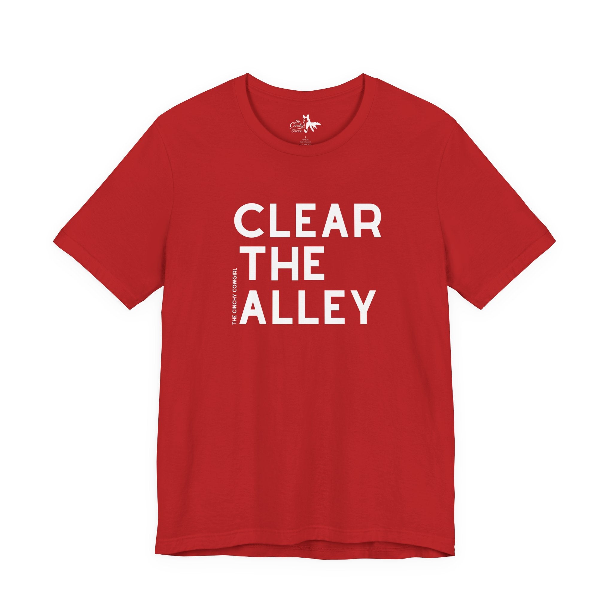 Clear The Alley Short Sleeve Tee Graphic Tee The Cinchy Cowgirl - Print Red XS