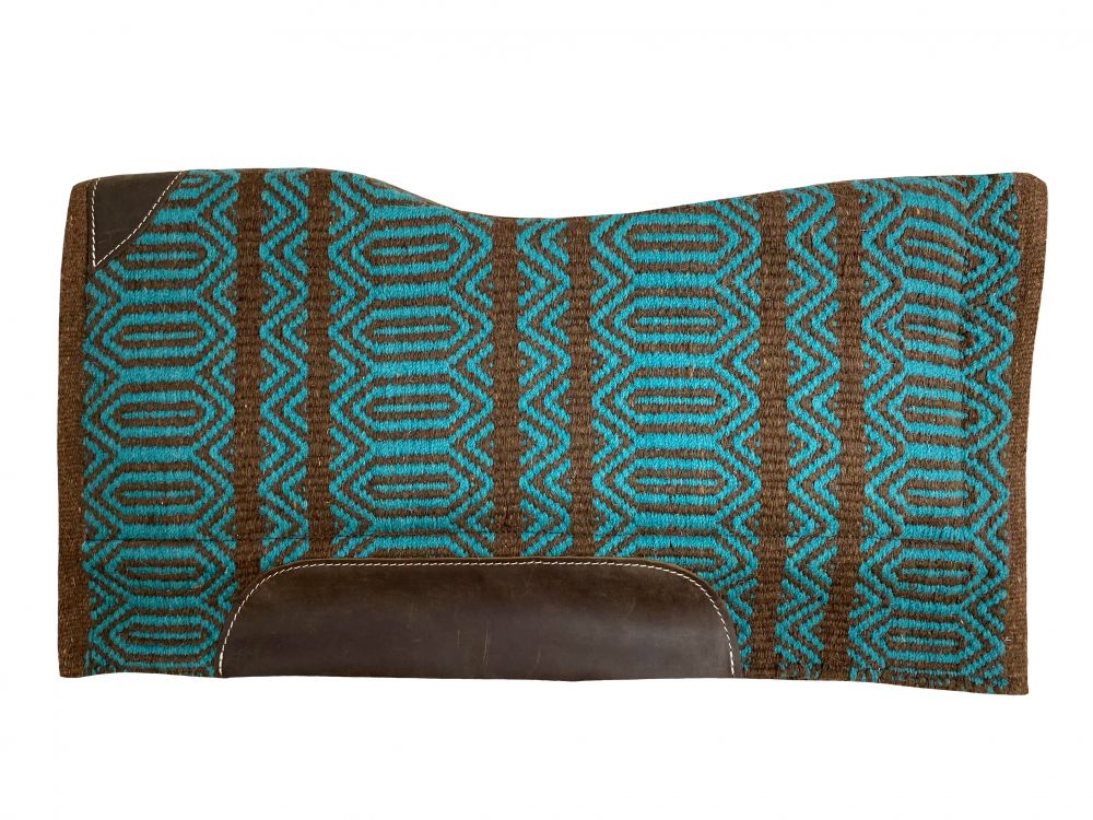 Teal & Brown Memory Felt Saddle Pad western saddle pad Shiloh   