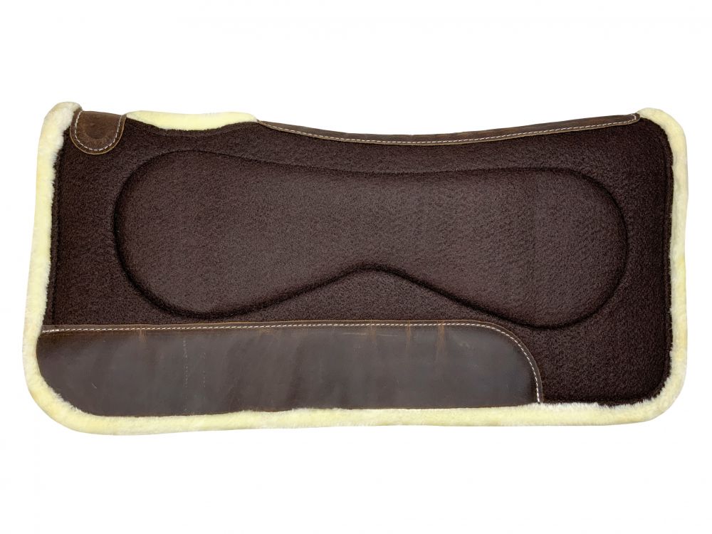 Brown Fleece Bottom Built Up Saddle Pad western saddle pad Shiloh   