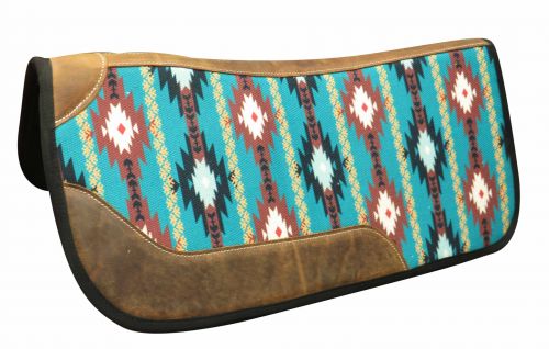 Felt Bottom Teal Navajo Print Saddle Pad western saddle pad Shiloh   