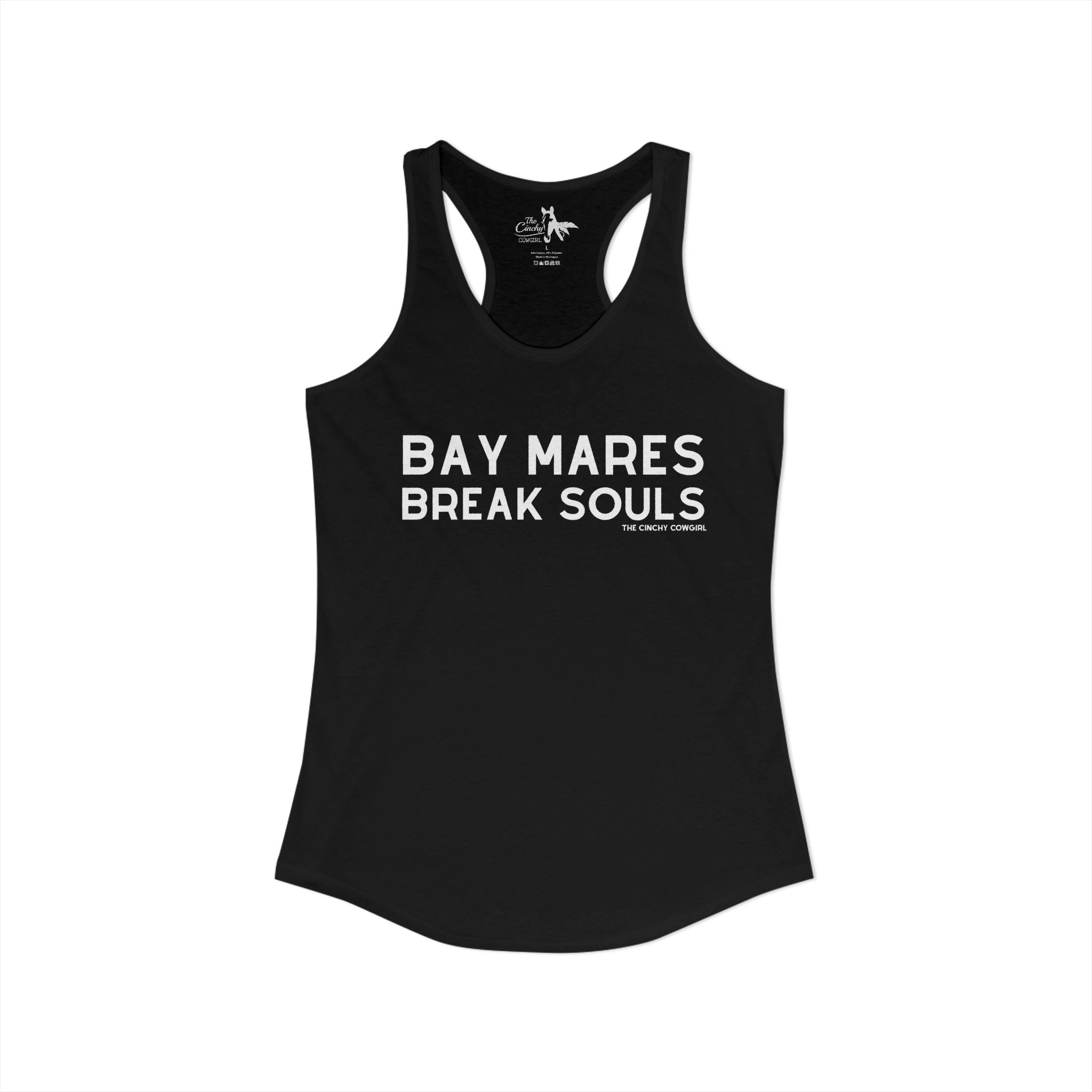 Bay Mares Break Souls Tank Top graphic tank The Cinchy Cowgirl - Print XS Solid Black
