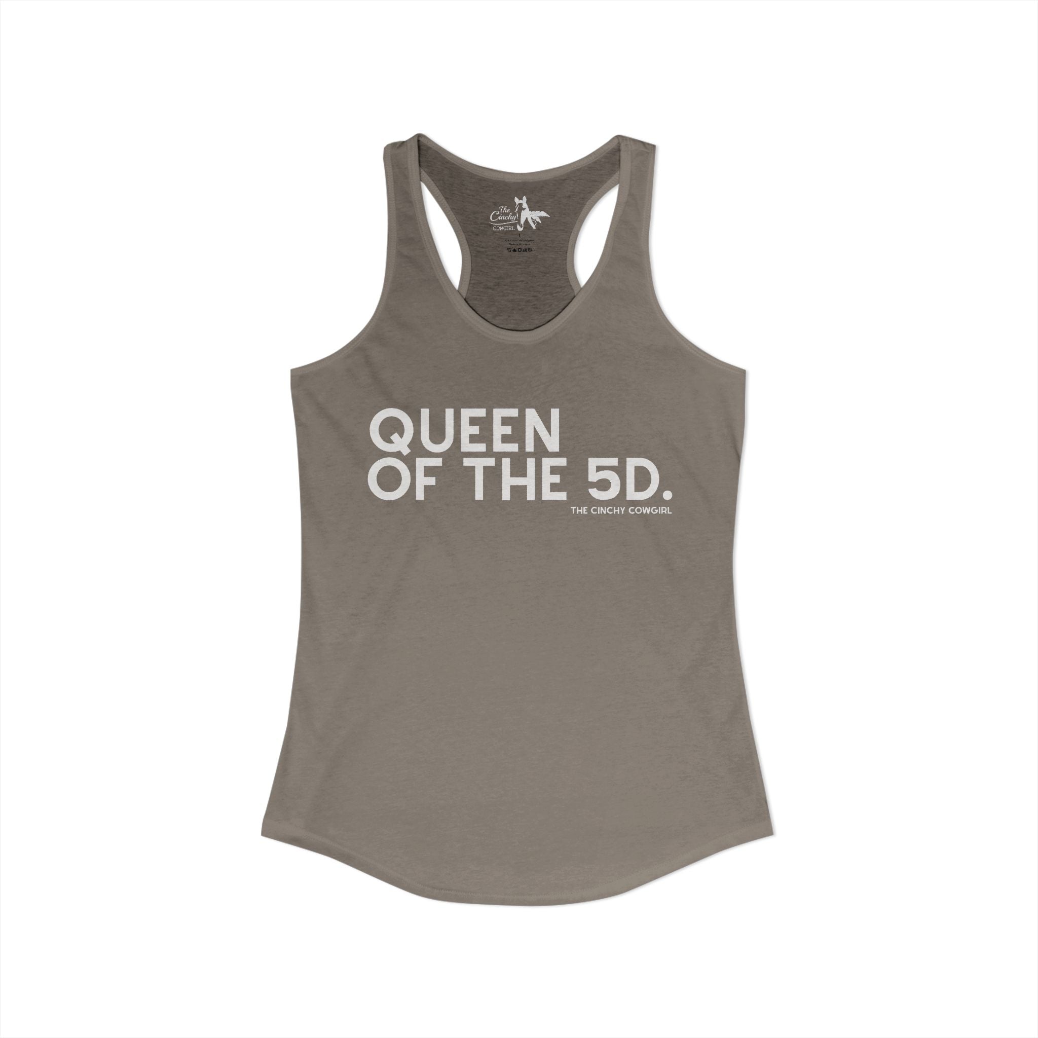 Queen Of The 5D Tank Top Tank Top The Cinchy Cowgirl - Print XS Solid Warm Gray