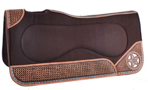 Texas Star Brown Felt Saddle Pad western saddle pad Shiloh