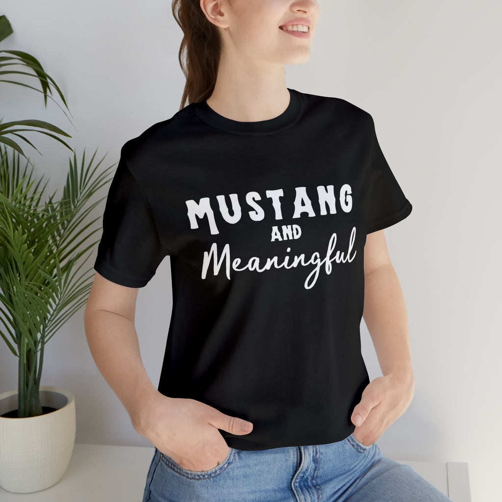 Mustang & Meaningful Short Sleeve Tee Horse Color Shirt Printify Black XS 