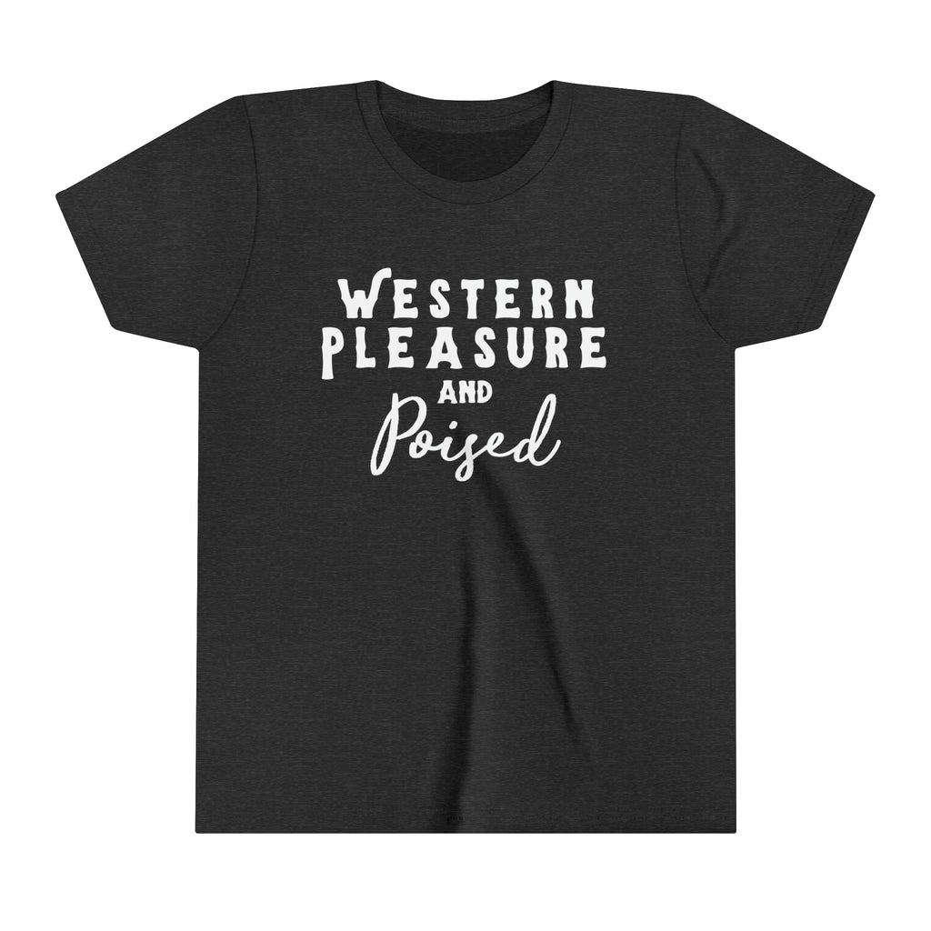 Western Pleasure & Poised Youth Tee Dark Grey