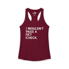 I Wouldn't Pass A Vet Check Tank Top Tank Top The Cinchy Cowgirl - Print XS Solid Cardinal Red