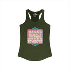 Mamas Let Your Babies Grow Up To Be Cowboys Tank Top Tank Top The Cinchy Cowgirl - Print XS Solid Military Green