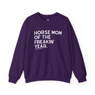 Horse Mom of the Freakin' Year Fleece Pullover Graphic Pullover The Cinchy Cowgirl - Print S Purple