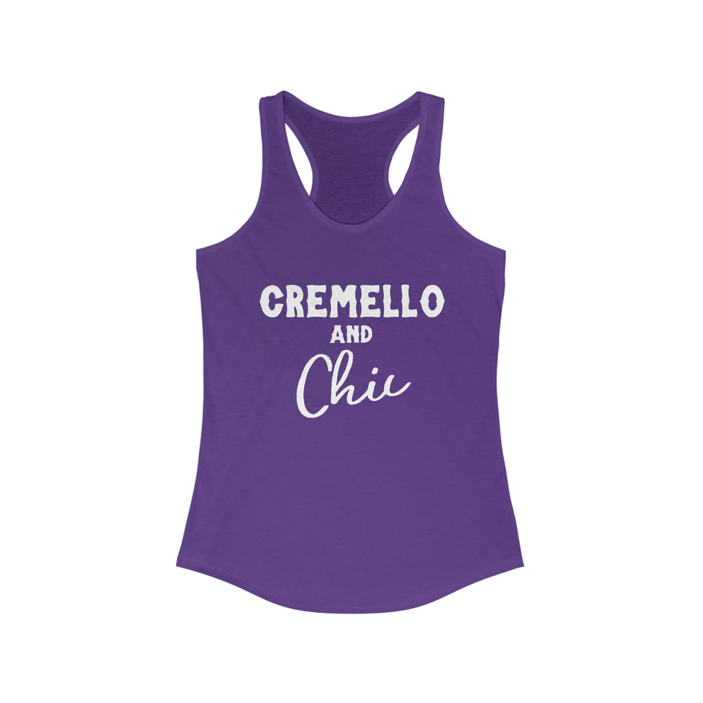 Cremello & Chic Racerback Tank Horse Color Shirts Printify XS Solid Purple Rush 