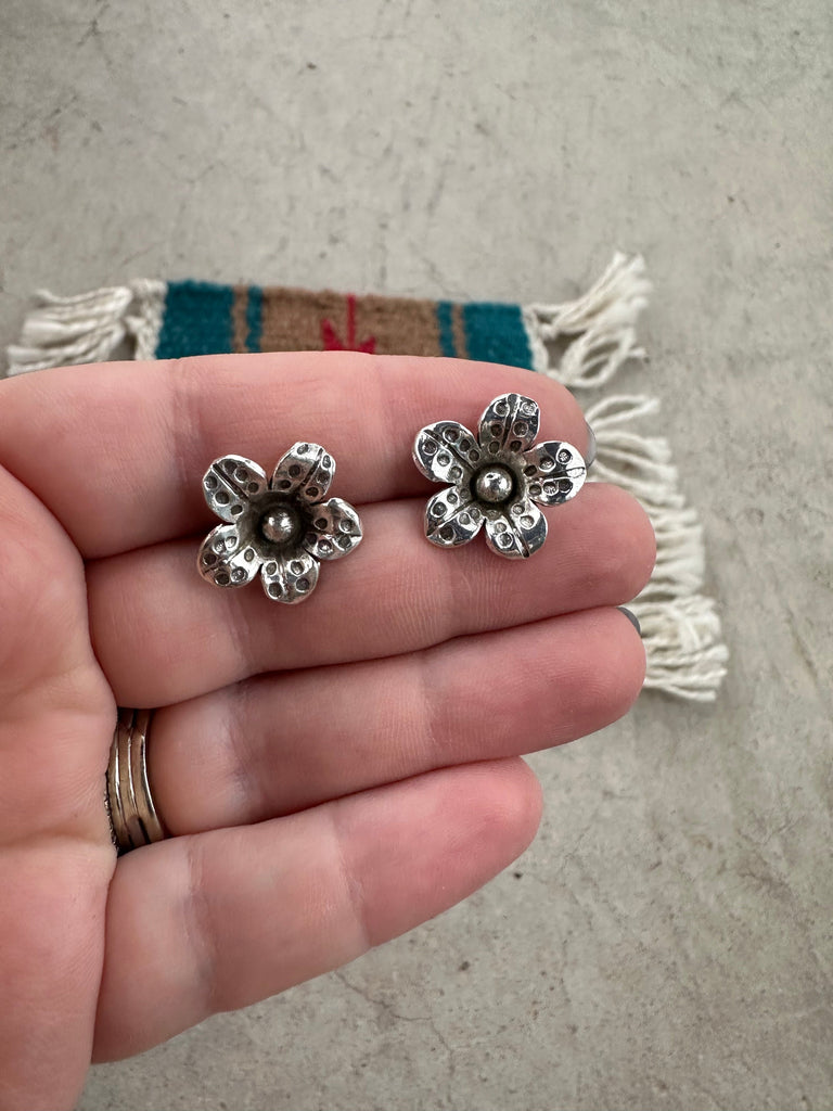 Blossom Brilliance Flower Post Earrings NT jewelry Nizhoni Traders LLC   