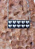 Heart Bubble Plate Necklace Necklace Blue Tortoise