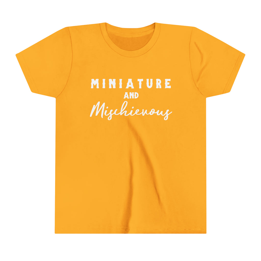 Miniature & Mischievous Youth Tee Gold