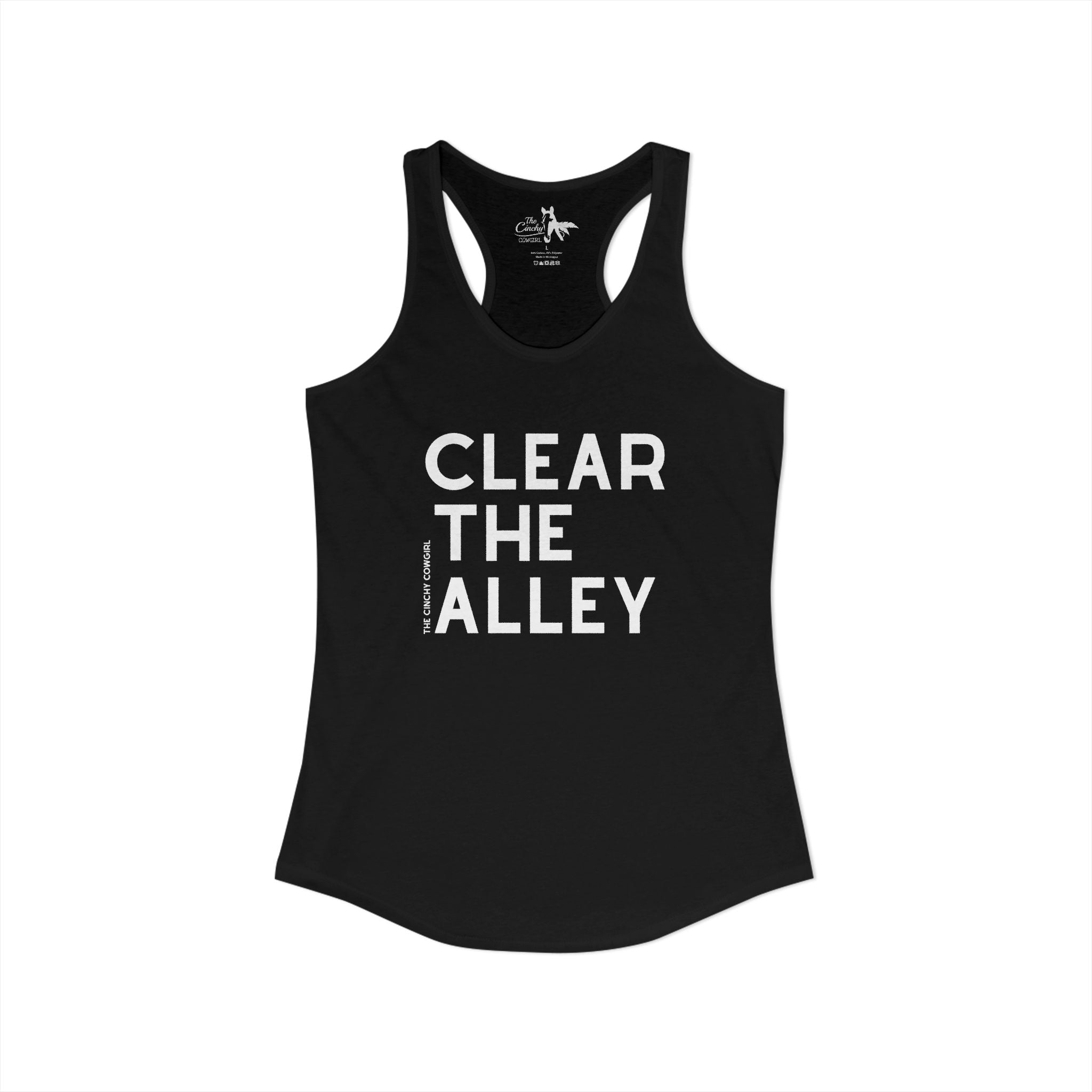 Clear The Alley Tank Top Tank Top The Cinchy Cowgirl - Print XS Solid Black