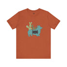 Turquoise Cactus Corgi Short Sleeve Graphic Tee [Multiple Colors] T-Shirt Printify Heather Autumn XS