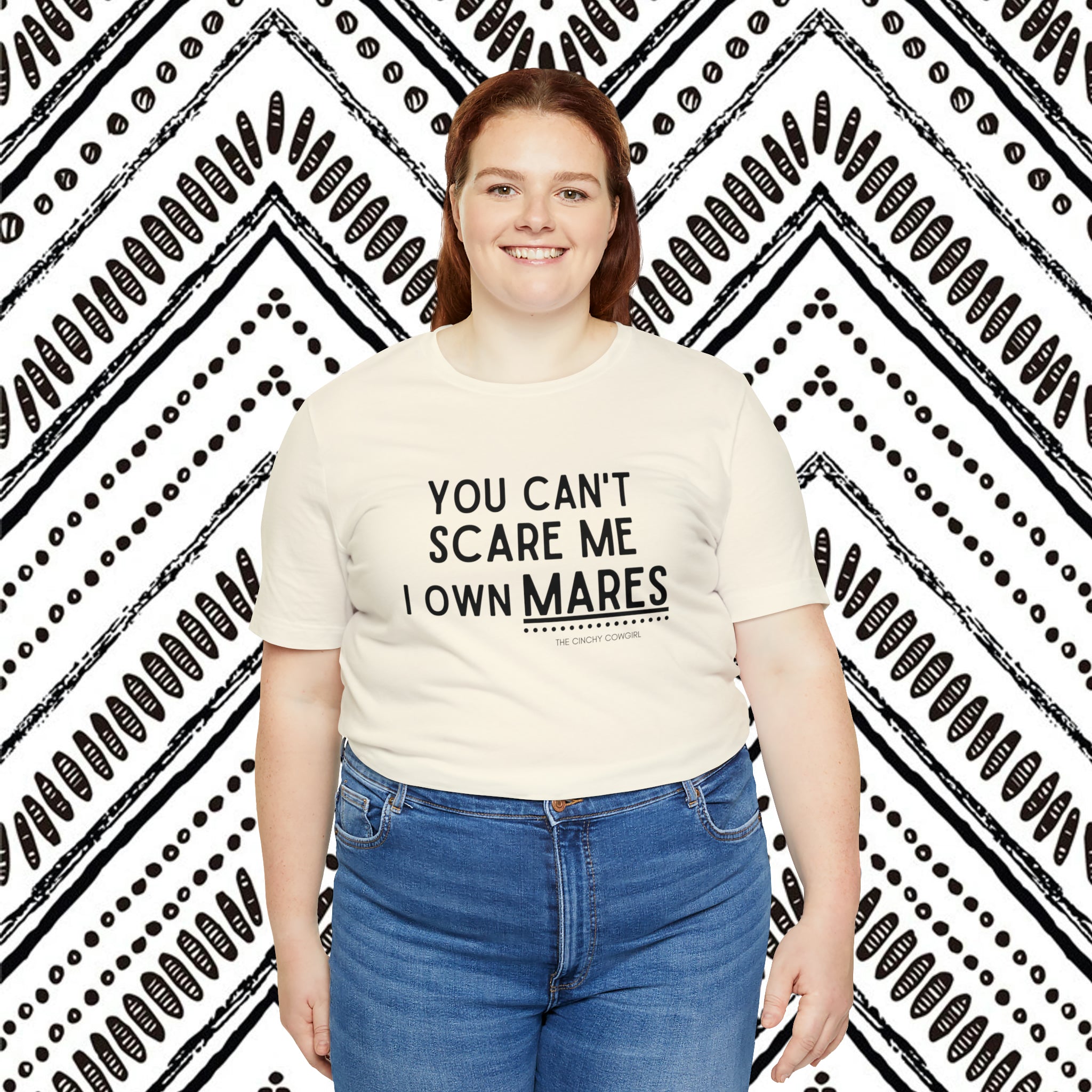 You Can't Scare Me I Own Mares Short Sleeve Tee tcc graphic tee Printify   