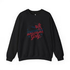 American Girly Fleece Pullover Sweatshirt The Cinchy Cowgirl - Print S Black