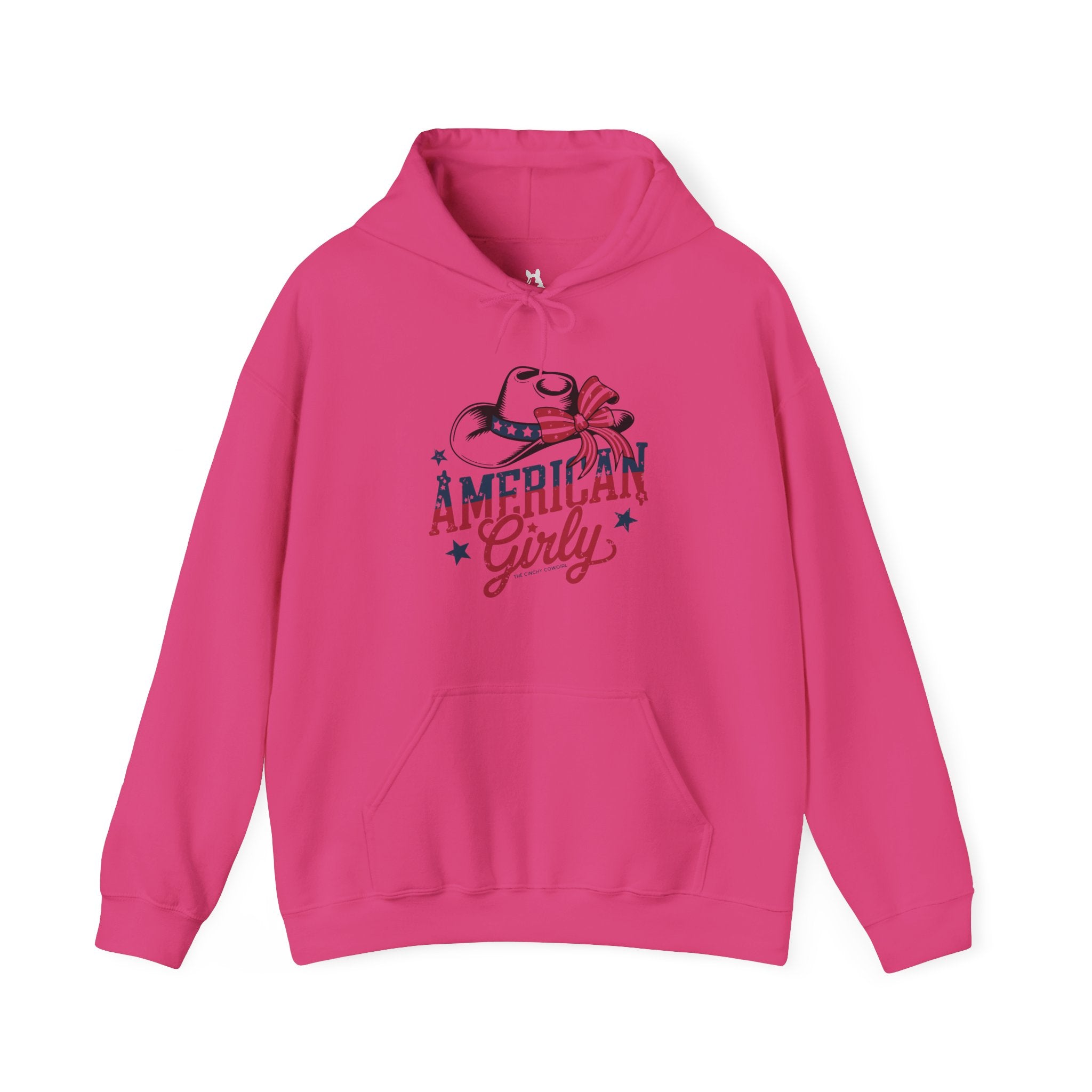 American Girly Hoodie Hoodie The Cinchy Cowgirl - Print Heliconia S