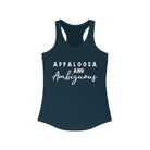 Appaloosa & Ambiguous Racerback Tank Horse Color Shirts Printify XS Solid Midnight Navy 