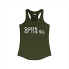 Queen Of The 5D Tank Top Tank Top The Cinchy Cowgirl - Print XS Solid Military Green