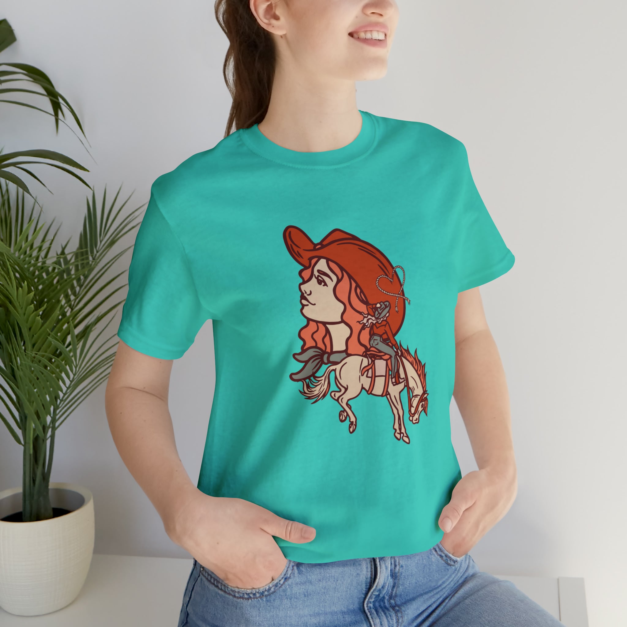 Cowgirl's Soul Short Sleeve Tee tcc graphic tee Printify Teal XS 