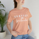 Spotted & Spectacular Short Sleeve Tee Horse Color Shirt Printify Heather Peach XS 
