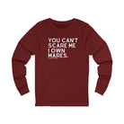 You Can't Scare Me I Own Mares Long Sleeve Tee Long-sleeve The Cinchy Cowgirl- Print S Cardinal