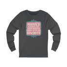 Mama's Please Let Your Babies Grow Up To Be Cowboys Long Sleeve Tee Long-sleeve The Cinchy Cowgirl - Print S Asphalt