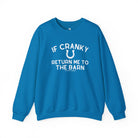 If Cranky, Return Me To The Barn Fleece Pullover Sweatshirt The Cinchy Cowgirl - Print S Sapphire