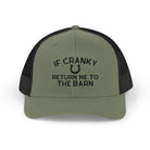 If Cranky Return Me To The Barn Trucker Hat Embroidered TCC Hat The Cinchy Cowgirl - Print